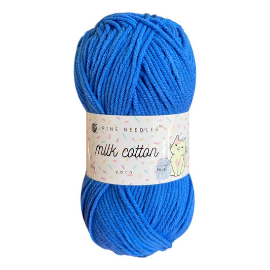 DK Milk Cotton Yarn (1x 50g ball) - Blue