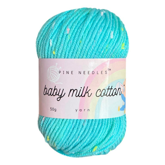 DK Speckled Baby Milk Cotton Yarn (1x50g) - Blue