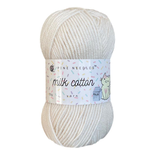 DK Milk Cotton Yarn (1x 50g ball) - Cream