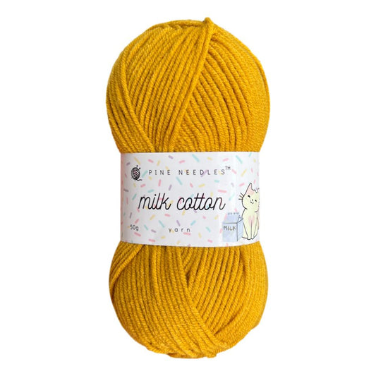DK Milk Cotton Yarn (1x 50g ball) - Gold
