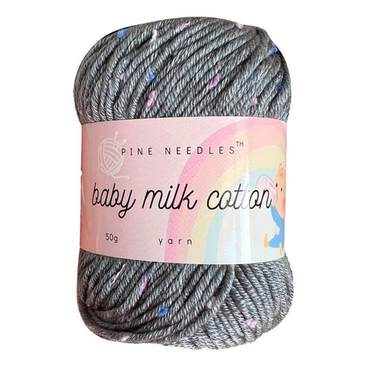 DK Speckled Baby Milk Cotton Yarn (1x50g) - Grey