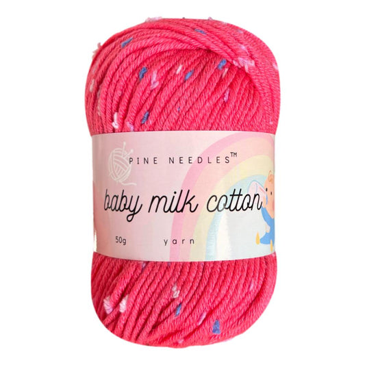 DK Speckled Baby Milk Cotton Yarn (1x50g) - Pink