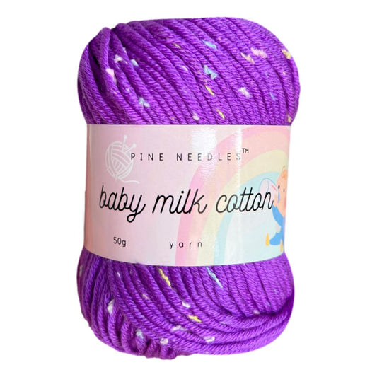 DK Speckled Baby Milk Cotton Yarn (1x50g) - Purple