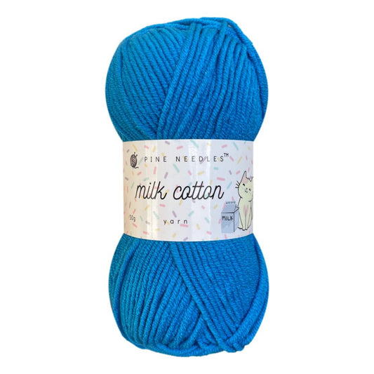 DK Milk Cotton Yarn (1x 50g ball) - Sea Blue