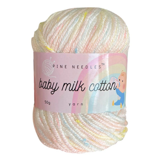 DK Speckled Baby Milk Cotton Yarn (1x50g) - White